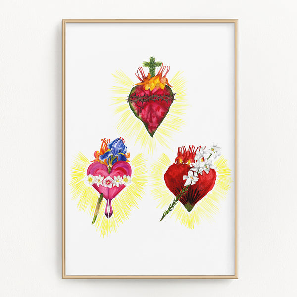 BOTANICAL HOLY FAMILY HEARTS (PORTRAIT ORIENTATION)
