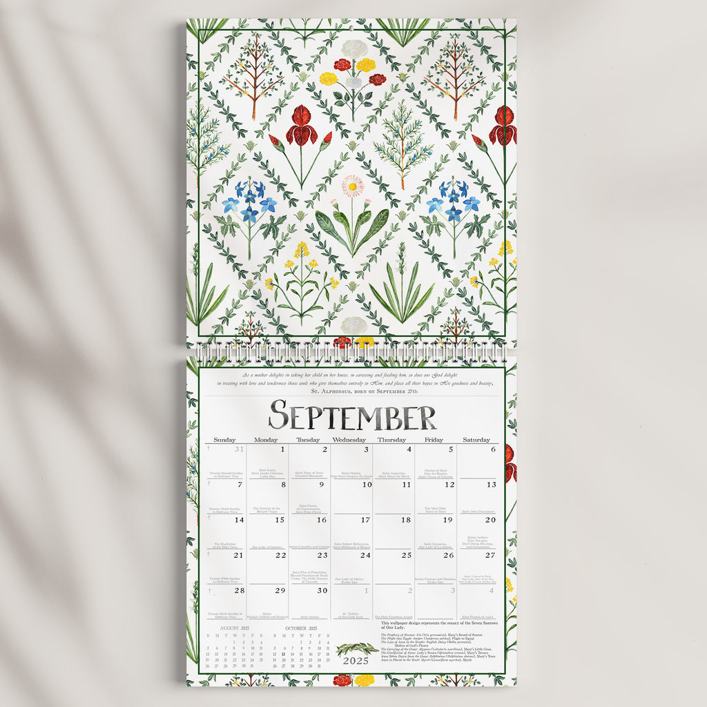 2025 WALL CALENDAR, HOPE AND FLOWERS