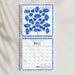 2026 WALL CALENDAR, FLOWERS AND DEVOTIONS, IN BLUE