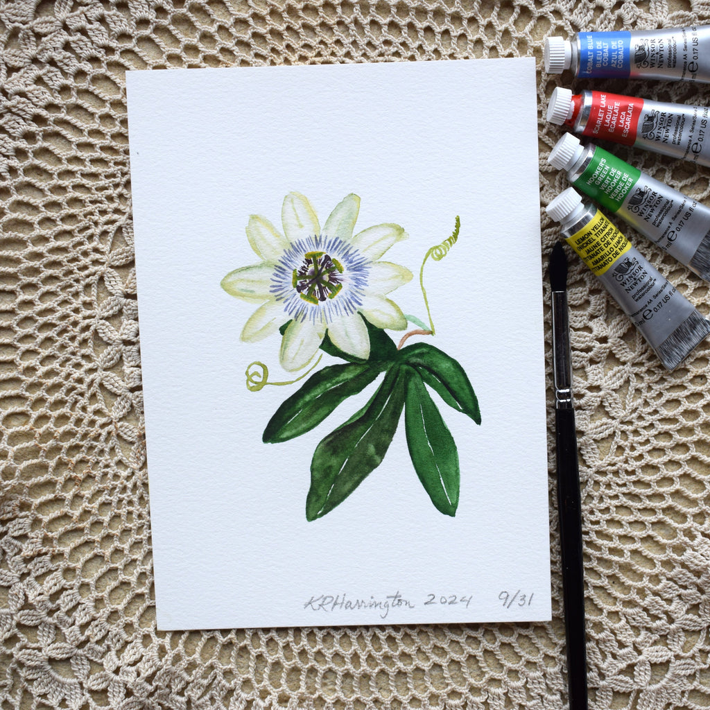 Original PASSION FLOWER in the FLOWERS OF MARY COLLECTION